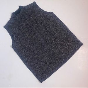 Vintage 90s Sparkly tank top turtleneck witchy vibes sleeveless M/L